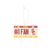 USC Trojans SC Interlock Raised Logo Metal License Plate Ornament